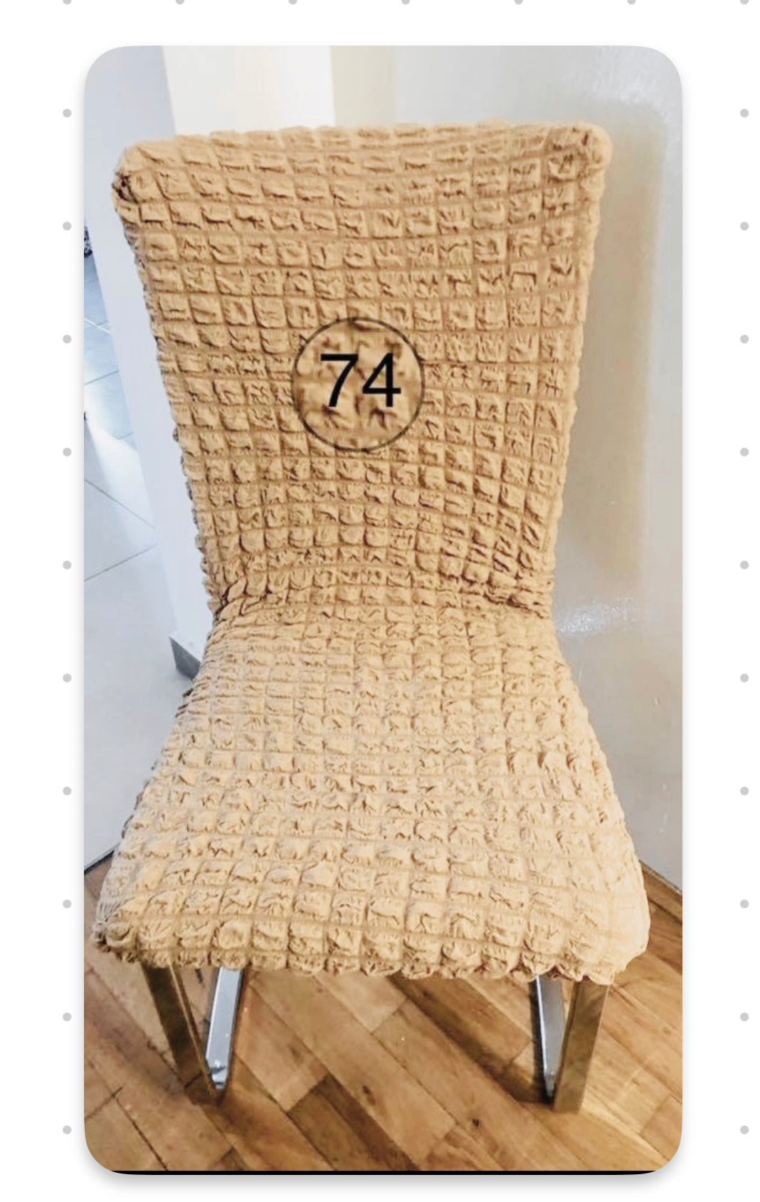 Prevleke za stole RIBBED (št. 74 bež s pridihom oranžne) 1 kos