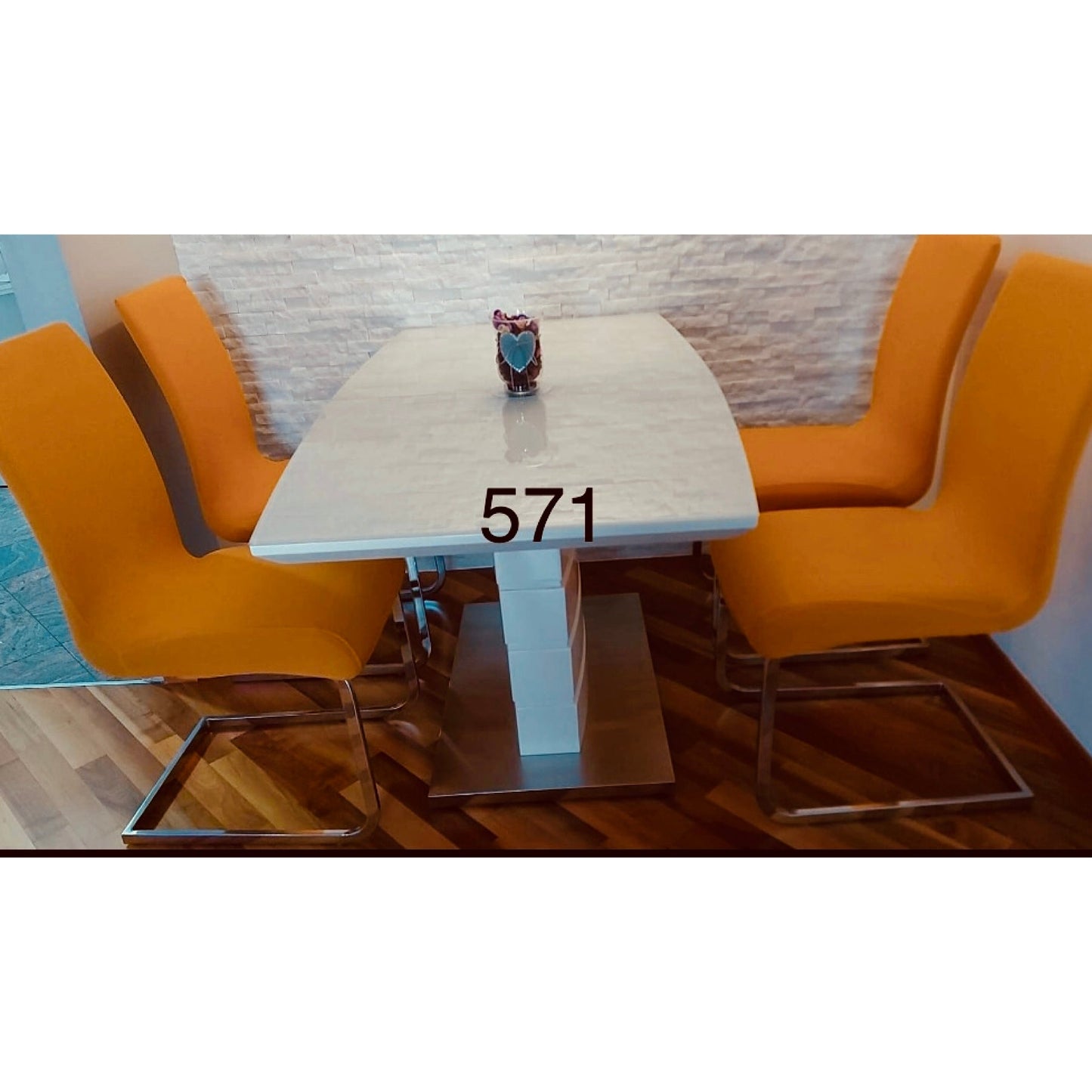 Prevleke za stole KOBRA DEKOR (KD5711) motno oranžna 1kos