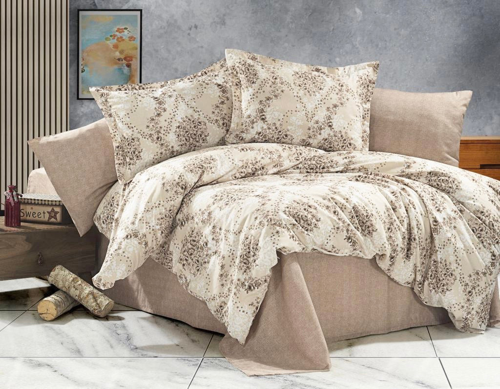 DVOJNI SET - komplet vsebuje 1 prevleko za odejo 200x200 + 2 prevleki za vzglavnik 60x80 + 1 rjuho 240x240