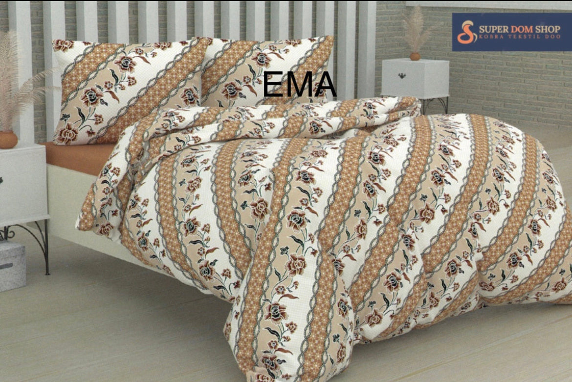 Bombažna posteljnina (prevleka za odejo 140x200 + 1 prevleka za vzglavnik 60x80)