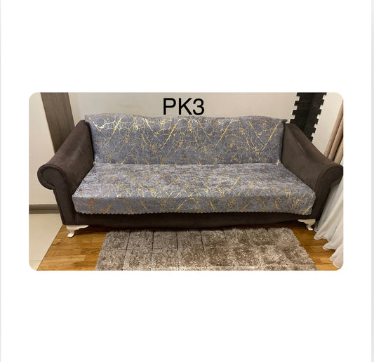 PREVLEKA ZA KAVČ 160x200 (PK3) siva osnova / zlat vzorec