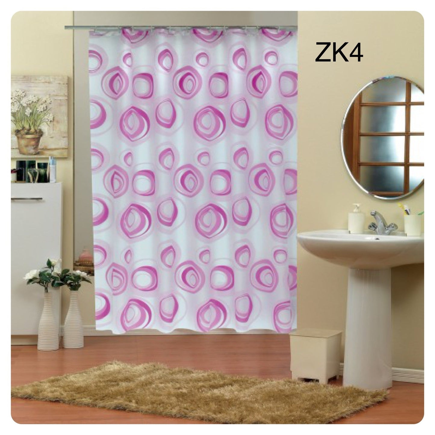 ZAVESA ZA TUŠ/KOP 110x200/2 kosa v paketu